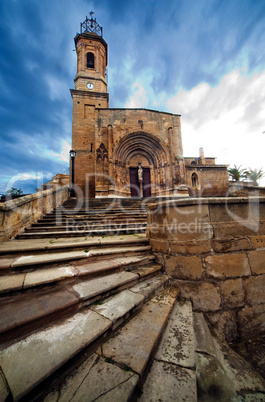 Stone stairs to a old church