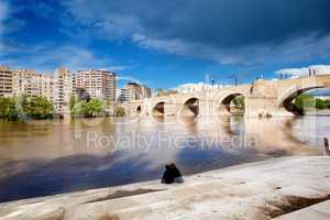 Couple and river