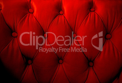 Red retro sofa