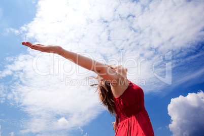 Girl and landscape