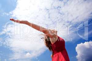 Girl and landscape