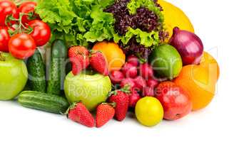 collection fresh fruits and vegetables