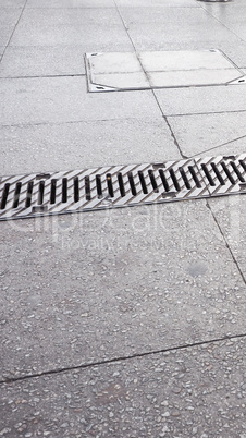 Grey concrete pavement background - vertical