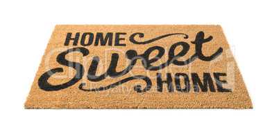 Home Sweet Home Welcome Mat Isolated on White
