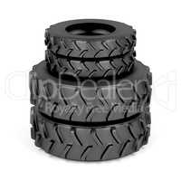 Front and rear tractor tires