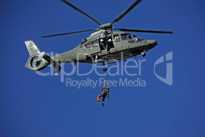Search and Rescue Training with a helicopter