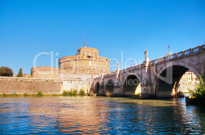 The Mausoleum of Hadrian (Castel Sant'Angelo) in Rome