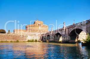 The Mausoleum of Hadrian (Castel Sant'Angelo) in Rome