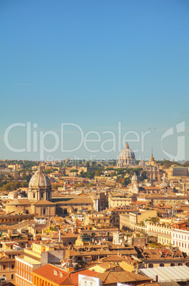 Aerial overview of Rome