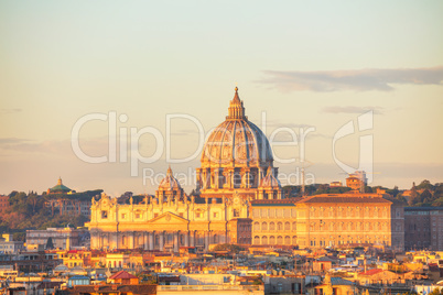 The Papal Basilica of St. Peter in the Vatican city