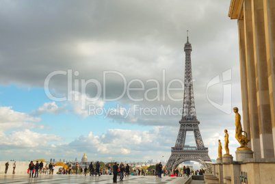 Cityscape of Paris with the Eiffel tower