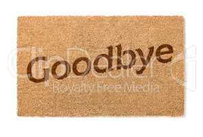Goodbye Welcome Mat on White