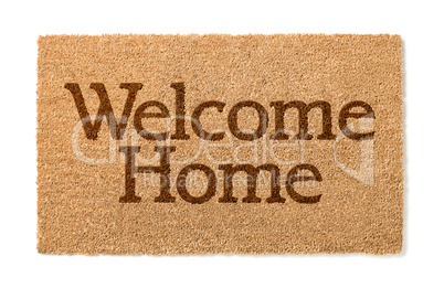 Welcome Home Mat On White