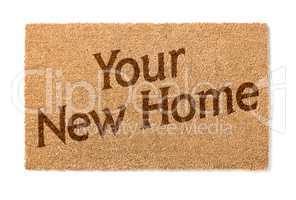 Your New Home Welcome Mat On White