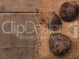 Three organic beet root