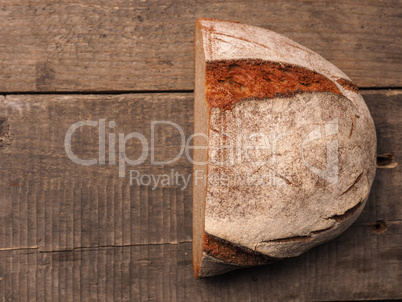 Bread on a wooden table