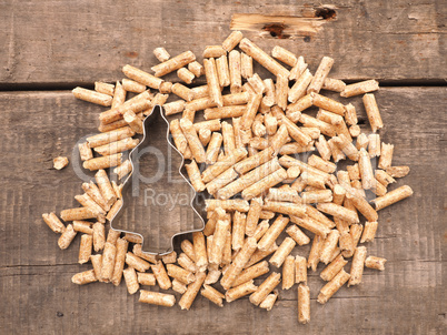 Wooden pellets, energy concept