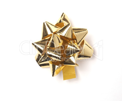 Decorative golden bow