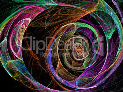 image of one Digital Fractal on Black Color image of one Digital Fractal on Black Color