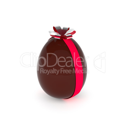 Chocolate Easter egg with a bow