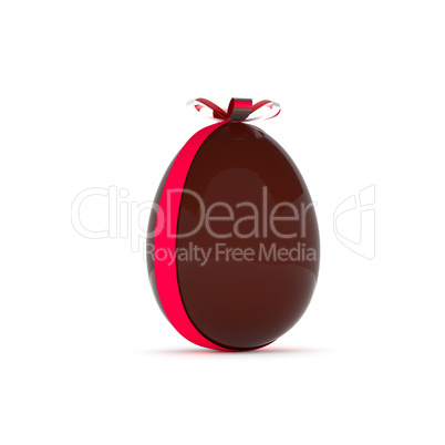 Chocolate Easter egg with a bow