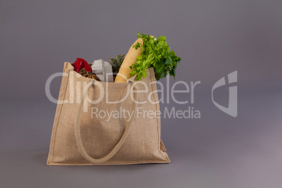 Vegetables in grocery bag