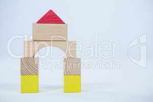 House made from wooden toy blocks