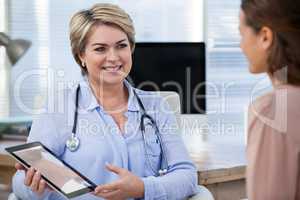 Doctor interacting with patient