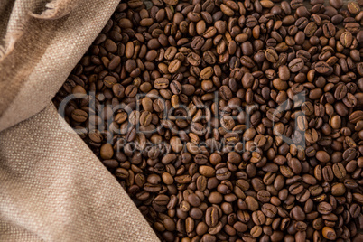 Coffee beans in sack