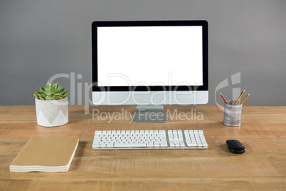 Desktop pc on table