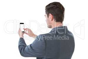 Businessman using smartphone