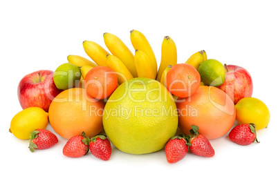 fruit set isolated on a white background