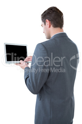 Businessman using a laptop