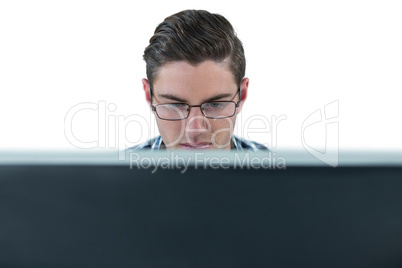 Man working on desktop