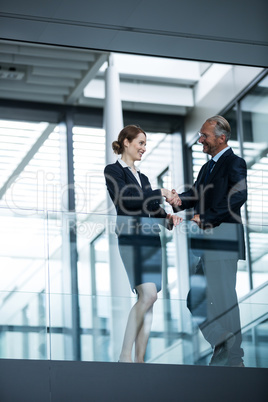 Businessman shaking hands with colleague