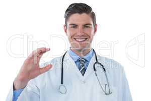 Portrait of doctor gesturing