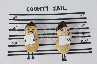 Two peanut figurines in county jail