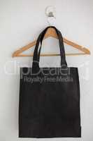 Black bag on hanger