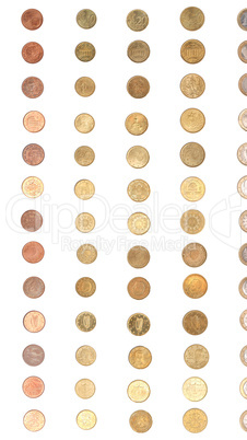 Euro coin money - vertical