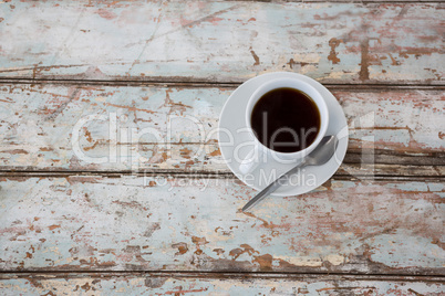 Cup of coffee with spoon