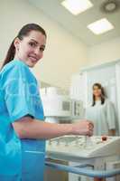Smiling female doctor in hospital