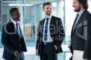 Businessmen having a conversation