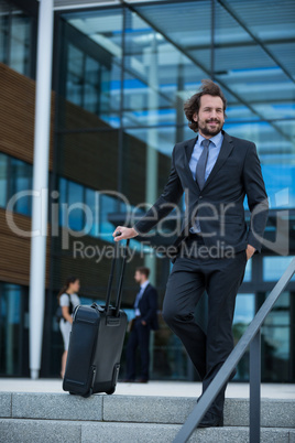 Businessman with his suitcase