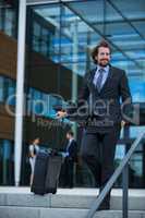 Businessman with his suitcase