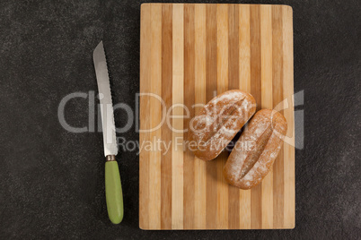 Bread loaves on cutting board