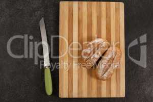 Bread loaves on cutting board
