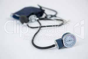 Close-up of blood pressure measuring equipment