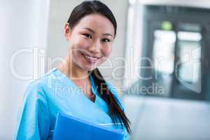 Smiling nurse in hospital
