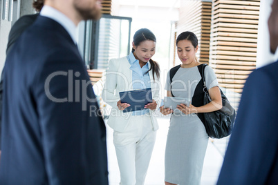 Businesswomen having a conversation