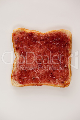 Bread slice with jam